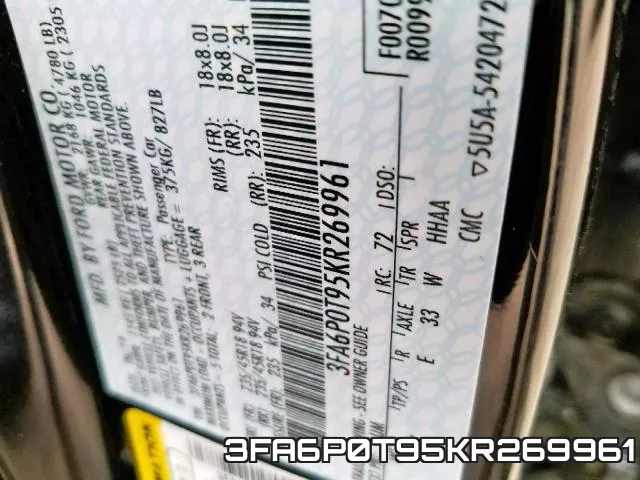 3FA6P0T95KR269961 фото 2