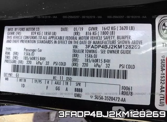 3FADP4BJ2KM128269 фото 10