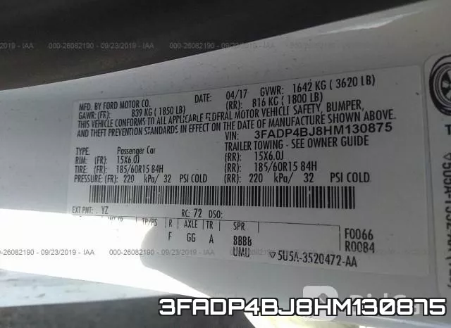 3FADP4BJ8HM130875 фото 10