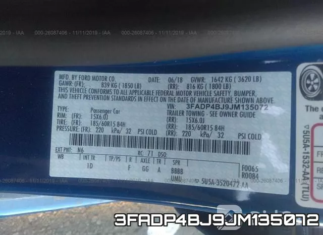3FADP4BJ9JM135072 фото 10
