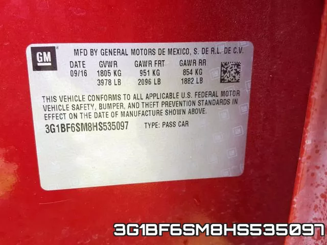 3G1BF6SM8HS535097 фото 2