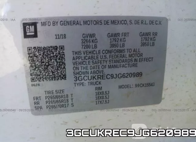 3GCUKREC9JG620989 фото 10
