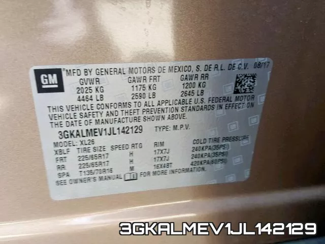 3GKALMEV1JL142129 фото 2