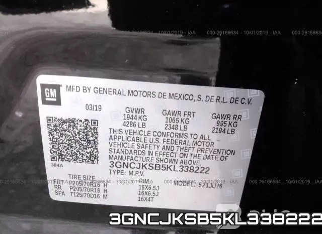 3GNCJKSB5KL338222 фото 10
