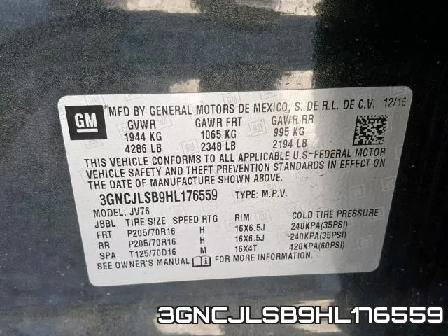 3GNCJLSB9HL176559 фото 2