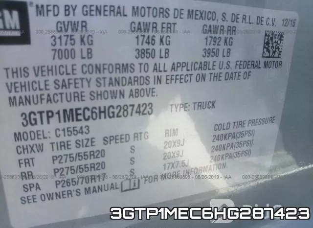 3GTP1MEC6HG287423 фото 9