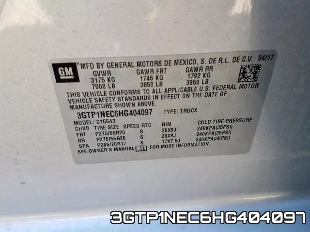 3GTP1NEC6HG404097 фото 2