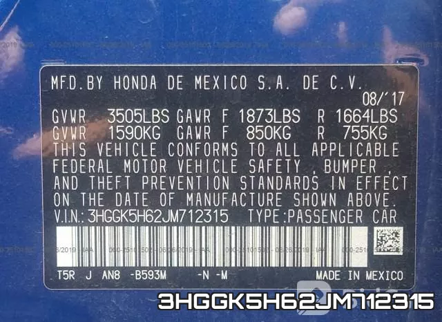 3HGGK5H62JM712315 фото 10