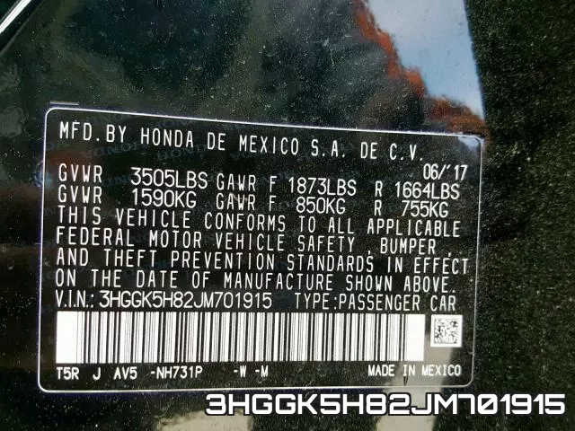 3HGGK5H82JM701915 фото 2