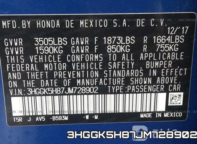 3HGGK5H87JM728902 фото 10