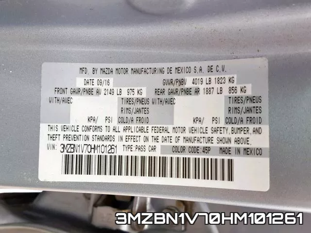 3MZBN1V70HM101261 фото 2