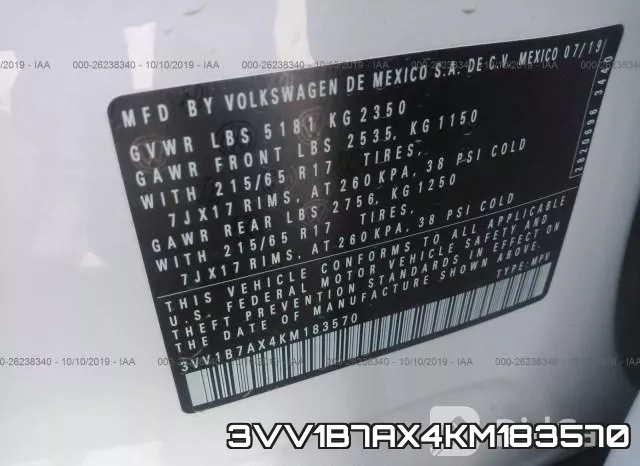 3VV1B7AX4KM183570 фото 10