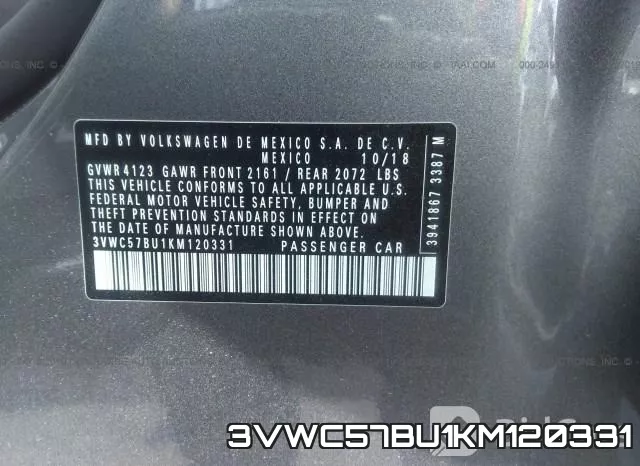 3VWC57BU1KM120331 фото 10