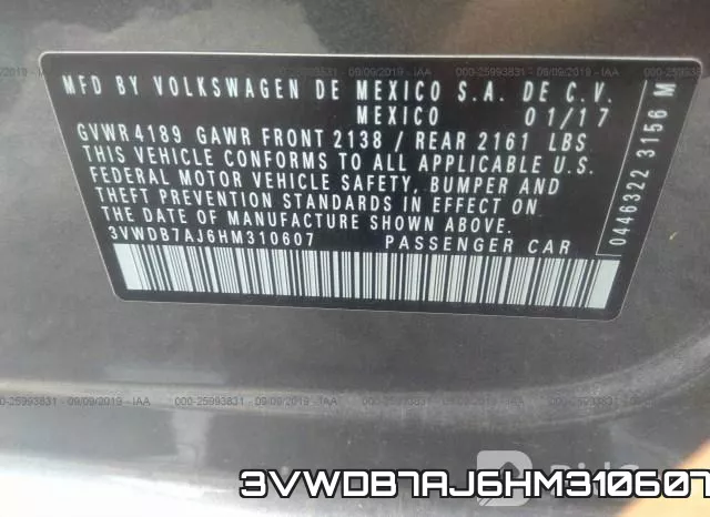 3VWDB7AJ6HM310607 фото 10