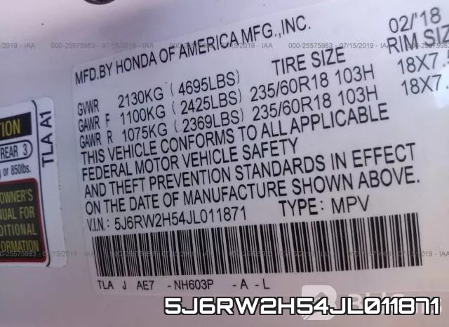 5J6RW2H54JL011871 фото 10