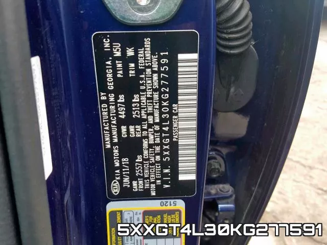 5XXGT4L30KG277591 фото 2