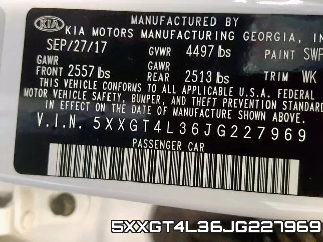 5XXGT4L36JG227969 фото 2