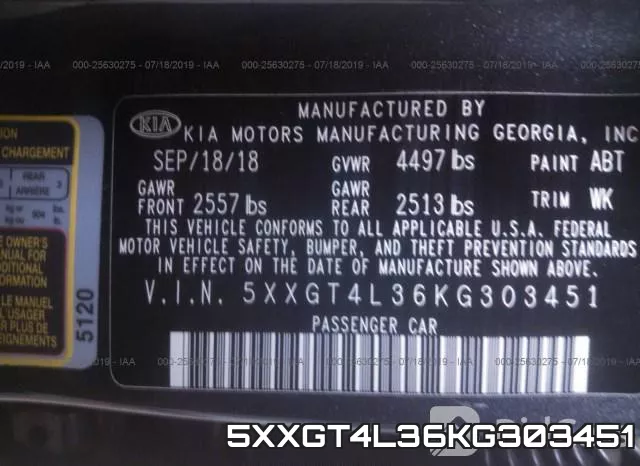 5XXGT4L36KG303451 фото 10