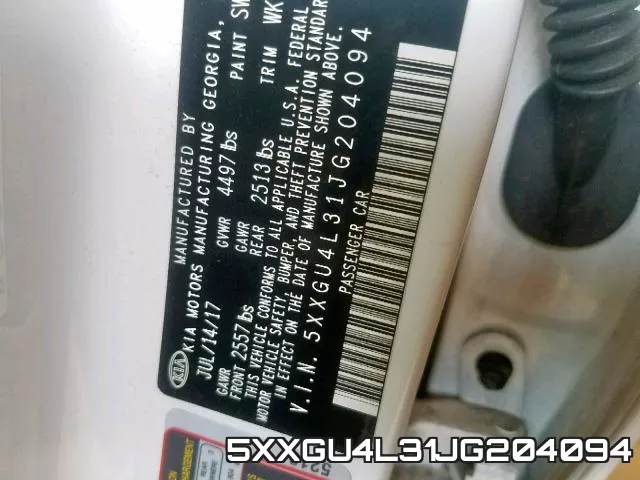 5XXGU4L31JG204094 фото 2