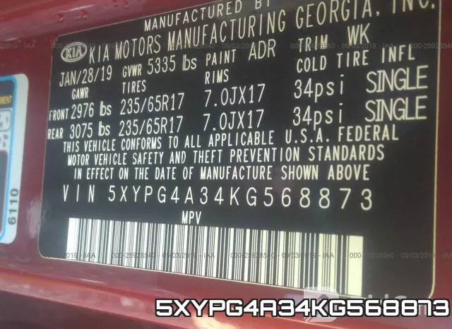 5XYPG4A34KG568873 фото 10