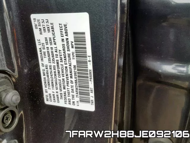 7FARW2H88JE092106 фото 2