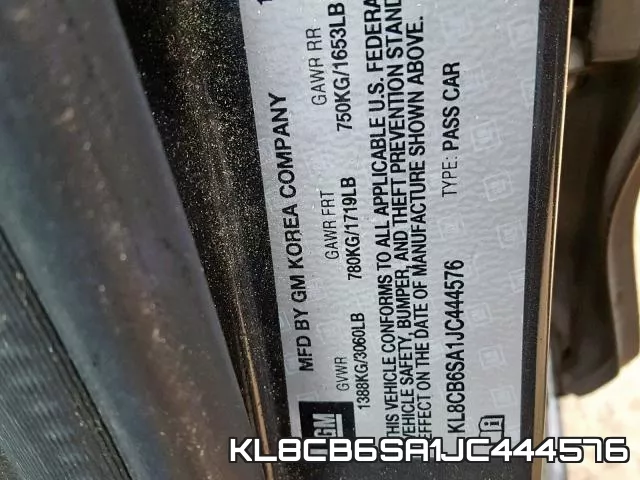 KL8CB6SA1JC444576 фото 2