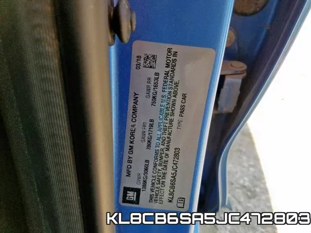 KL8CB6SA5JC472803 фото 2