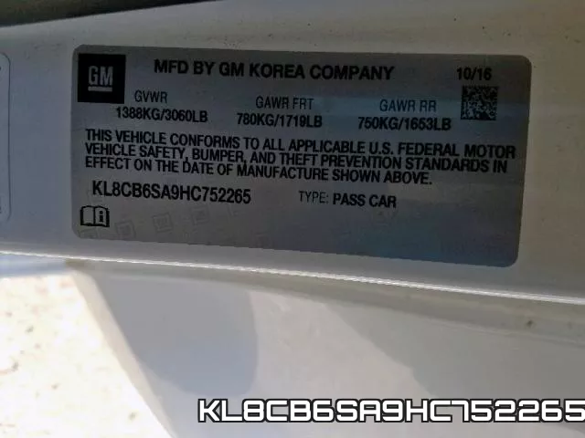 KL8CB6SA9HC752265 фото 2
