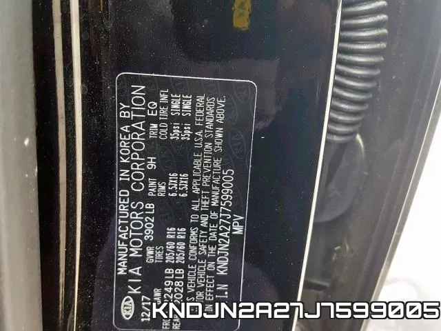 KNDJN2A27J7599005 фото 2