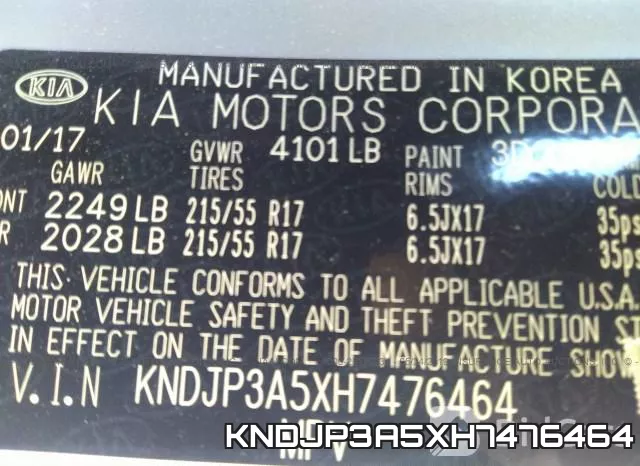 KNDJP3A5XH7476464 фото 10