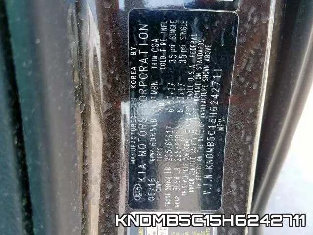 KNDMB5C15H6242711 фото 2