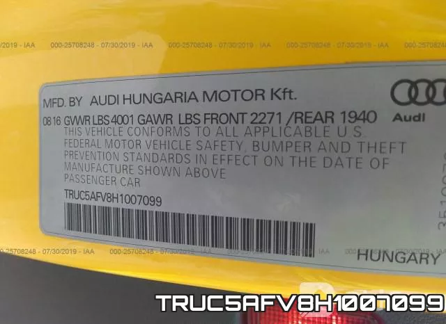 TRUC5AFV8H1007099 фото 10