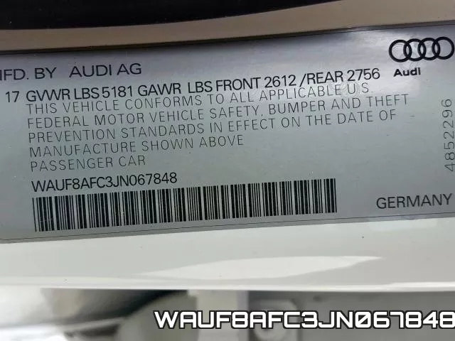 WAUF8AFC3JN067848 фото 2