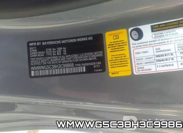 WMWWG5C38H3C99868 фото 10
