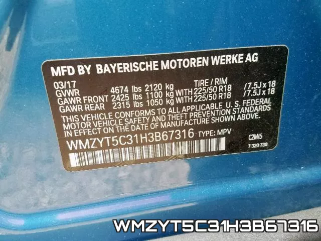 WMZYT5C31H3B67316 фото 2