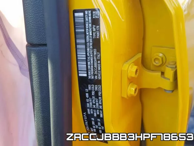 ZACCJBBB3HPF78653 фото 2