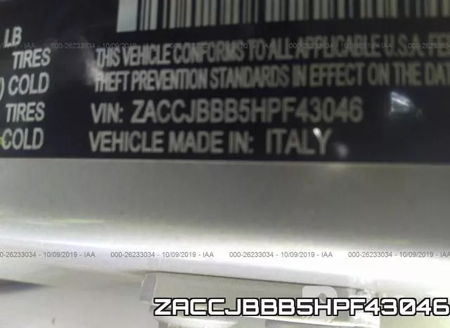 ZACCJBBB5HPF43046 фото 10