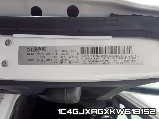 1C4GJXAGXKW618152 фото 2