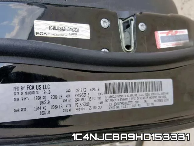 1C4NJCBA9HD153331 фото 2