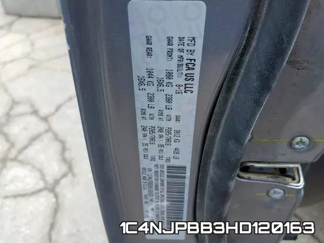 1C4NJPBB3HD120163 фото 2