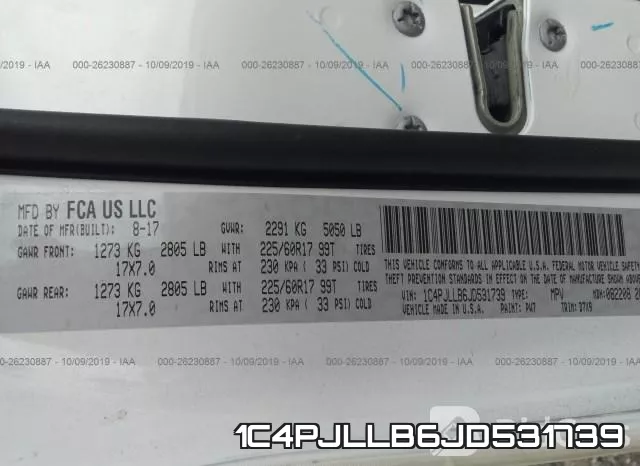 1C4PJLLB6JD531739 фото 10