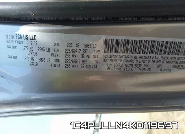 1C4PJLLN4KD119637 фото 10