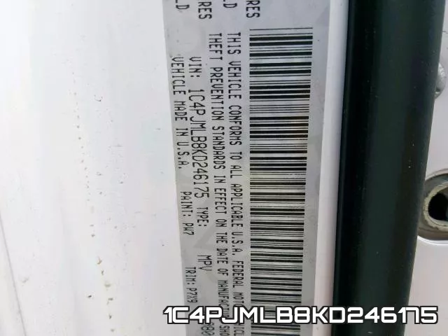 1C4PJMLB8KD246175 фото 2