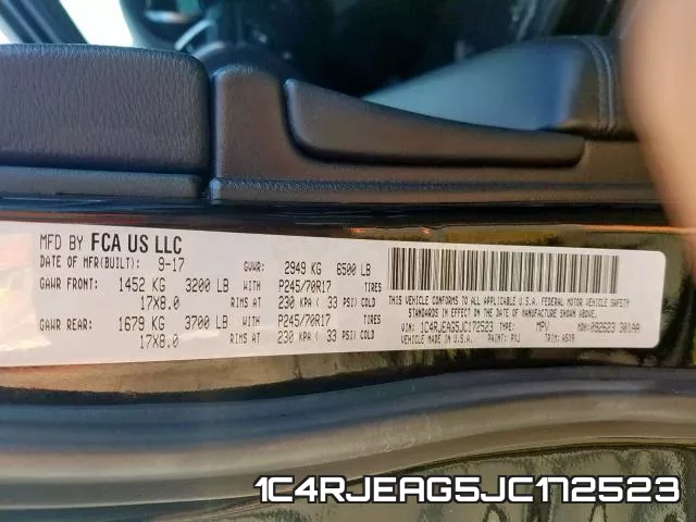 1C4RJEAG5JC172523 фото 2
