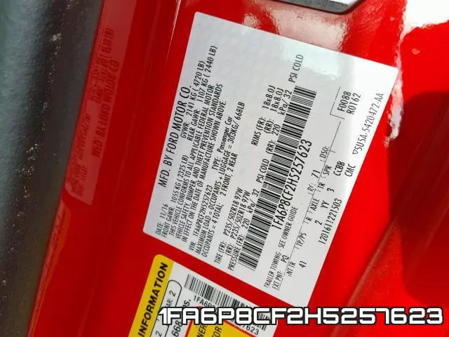 1FA6P8CF2H5257623 фото 2