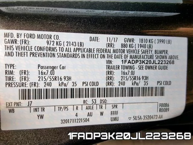1FADP3K20JL223268 фото 2