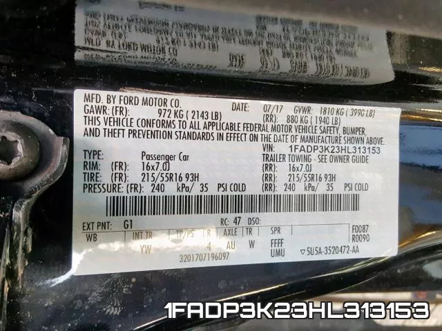 1FADP3K23HL313153 фото 2