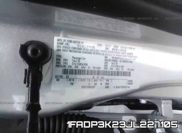 1FADP3K23JL227105 фото 10