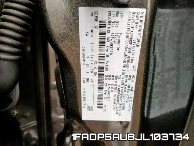1FADP5AU8JL103734 фото 2