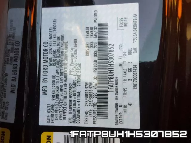 1FATP8UH1H5307852 фото 2